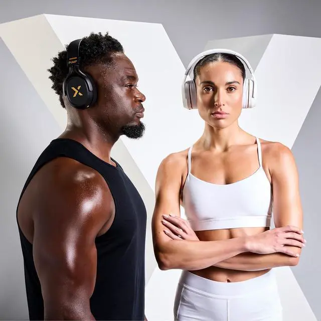 Alt view image 2 of 7 - BlueAnt Pump X - The Gym Headphones | Sports Headphones | Cushioned & Cooling Ear Pads | (ANC) Active Noise Cancelling/Advanced Transparency | Wireless | Up to 58hr Play Time (Black | Silver)