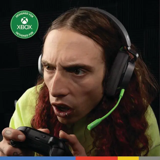 Alt view image 6 of 6 - Skullcandy SLYR Pro Wireless Multi-Platform Gaming Headset, Bluetooth Headphones, 24 Hrs Battery, PC, Xbox, PlayStation, Nintendo Switch, 2.4GHz Low Latency Wireless Transmitter Included - Black/Green