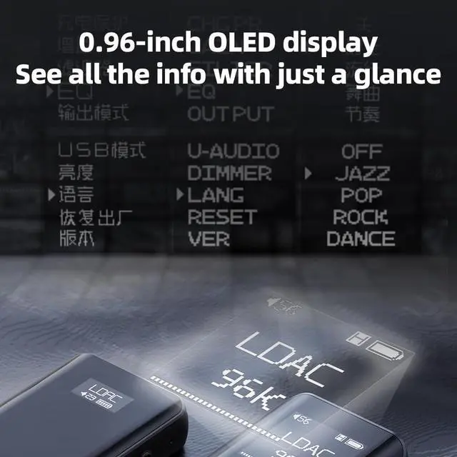 Alt view image 7 of 7 - FiiO BTR15 Headphone Amps Bluetooth 5.1 Receiver High Resolution 384K/32Bit Native DSD256 USB DAC Supports LDAC/aptX HD/MQA for Smartphones/PC/Car/Home Audio (Black)