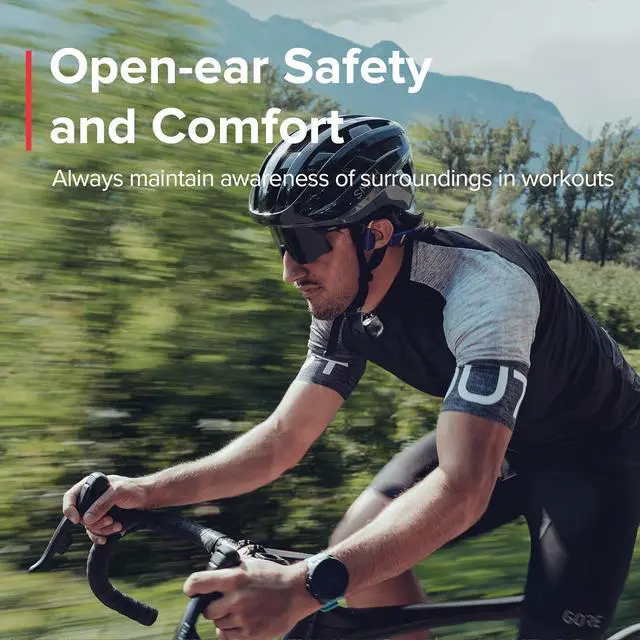 Alt view image 4 of 6 - SUUNTO Aqua Swimming Open-Ear Bluetooth Headphones, 32GB MP3 Bone Conduction Player for Running & Cycling, Head Movement Control & Dual-Mic, IP68 Waterproof, 30H Playtime w/Powerbank, Lime Blue