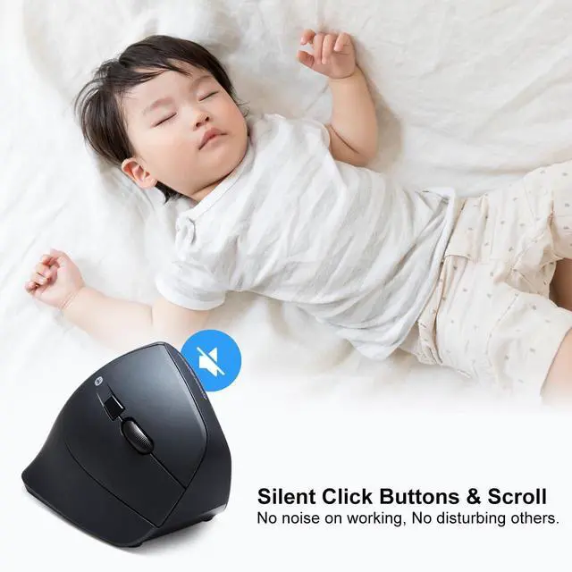 Alt view image 3 of 7 - SANWA ERG11N Silent Click Bluetooth Ergo Mouse + Bluetooth Numeric Keypad Set, Programmable Vertical Mouse, Wireless Ten Key Number Pad, Compatible with Mac, Windows, Laptop, PC, Tablet, Android, iOS
