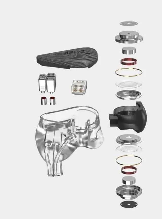 Alt view image 4 of 6 - Moondrop x Crinacle Dusk 2DD+2BA+2Planar in-Ear Headphone with 0.78 2 Pin 3.5mm/DSP Replaceable Cables