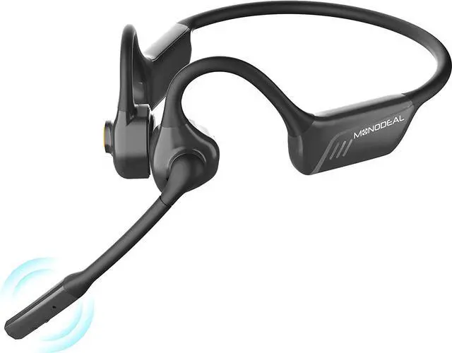 Main image of MONODEAL Bone Conduction Headphones with Mic,Open Ear Headphones Wireless Bluetooth 5.1/Mute Function/Multi-Point Capable,Air Conduction Headset with Noise Canceling Mic,for Driving Home Office