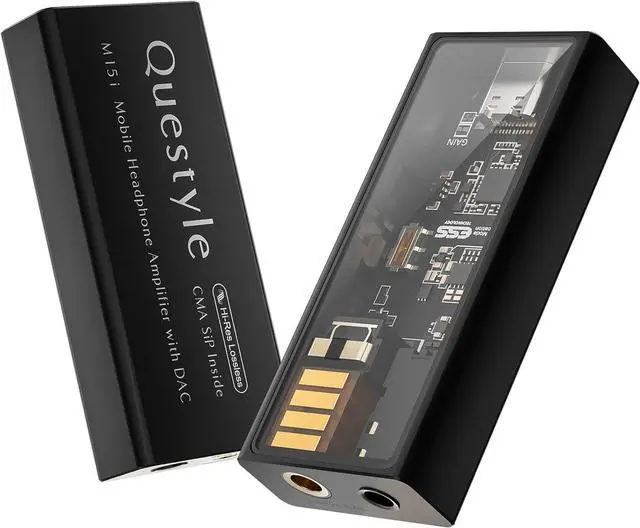 Main image of M15i Headphone Amplifier [MFi Certified] Portable USB DAC Amps with 4.4mm and 3.5mm Dual Outputs Supports PCM 768kHz/DSD512 High Resolution Lossless for Smartphones/PC/Laptops