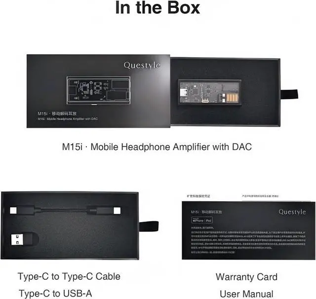 Alt view image 7 of 7 - M15i Headphone Amplifier [MFi Certified] Portable USB DAC Amps with 4.4mm and 3.5mm Dual Outputs Supports PCM 768kHz/DSD512 High Resolution Lossless for Smartphones/PC/Laptops
