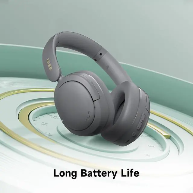Alt view image 2 of 7 - Edifier W800BT SE Wireless Over-Ear Bluetooth 5.4 Headphones - AI Call Noise Cancellation - 45H Playtime - Fast Charging - AAC Codec - Dual Device- Game Mode - Foldable - Gray