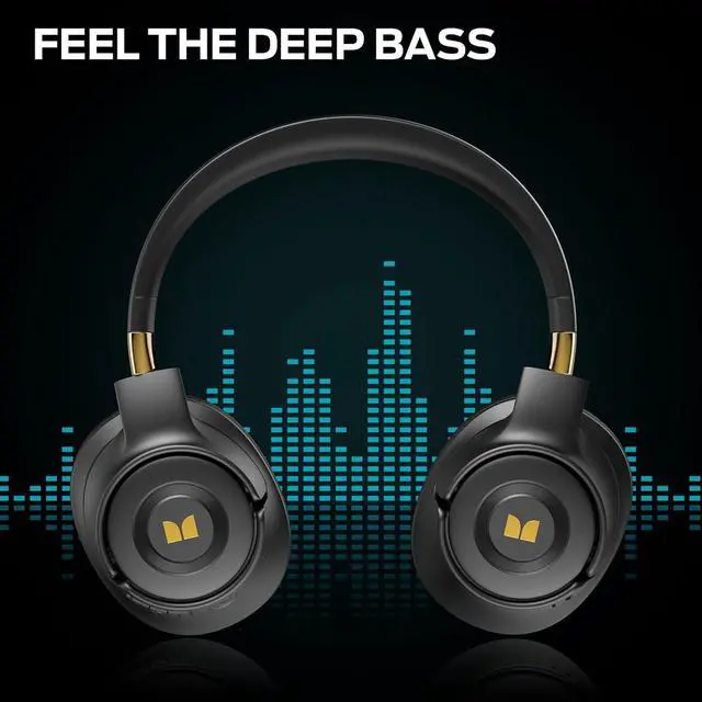 Alt view image 7 of 7 - Monster Persona SE ANC Active Noise Cancelling Headphones, Wireless Bluetooth Headphones Over Ear, 60H Playtime, HiFi Stereo Audio, Deep Bass, Built-in Mic, Memory Foam Ear Cups for Home Office