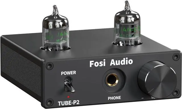 Main image of Fosi Audio P2 Headphone Amplifier Vacuum Tube Headphone Amp Mini Hi-Fi Stereo Audio with Low Ground Noise Output Protection