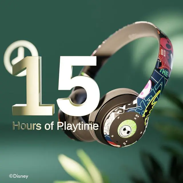 Alt view image 2 of 7 - iJoy Disney Nightmare Before Christmas Jack Sticker Bluetooth Headphones - Wireless Foldable Over-Ear Headset, Built-in Mic, Enchanting Sally & Friends Design, for Adults & Kids