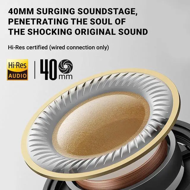 Alt view image 2 of 7 - Edifier V80 Hybrid Active Noise Cancelling Headphones, True Wireless Over Ear Bluetooth Headset with 45H Playtime Hi-Res Audio Fast Charging Multipoint Connection for Travel Home Office (Brown)