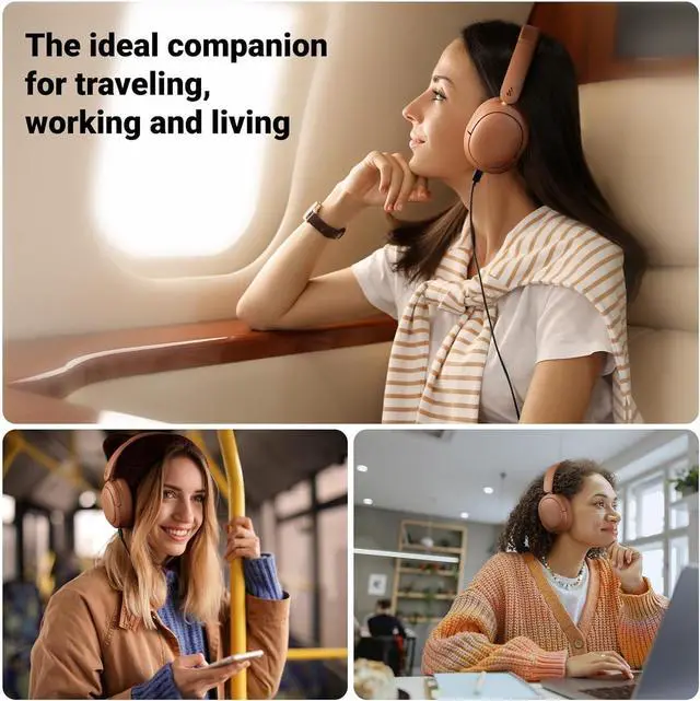Alt view image 6 of 7 - Edifier V80 Hybrid Active Noise Cancelling Headphones, True Wireless Over Ear Bluetooth Headset with 45H Playtime Hi-Res Audio Fast Charging Multipoint Connection for Travel Home Office (Brown)