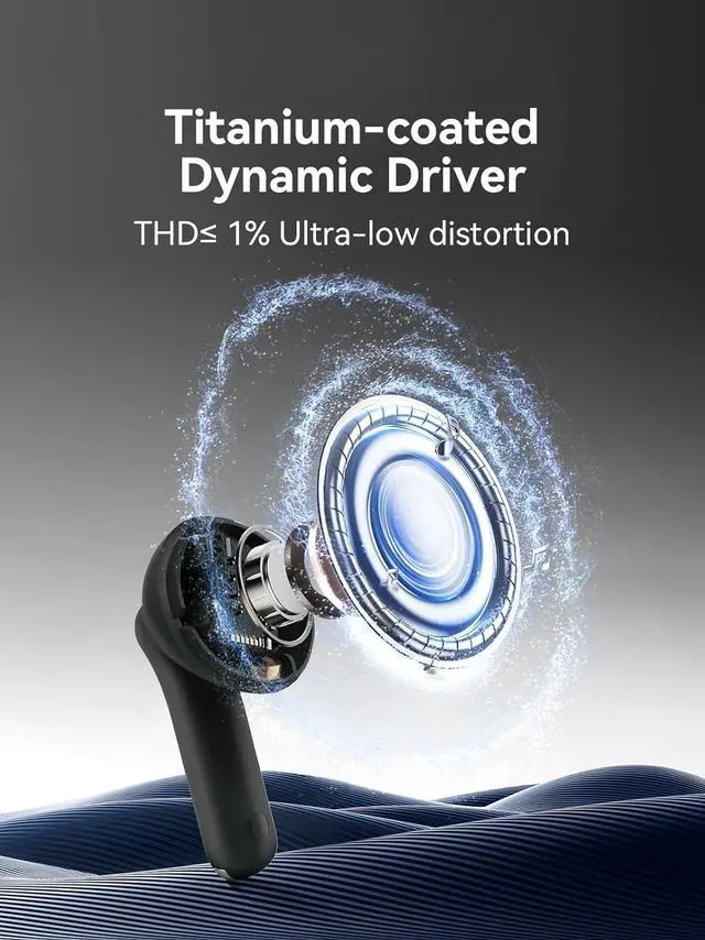 Alt view image 2 of 7 - 1MORE Q21 Wireless Bluetooth Earbuds - Active Noise Cancelling Hi-Res LDAC Headphones, Titanium Drivers 4-Mic Calls App 6 EQ Presets in Ear Headphones Earphones Bluetooth 5.4, IPX5