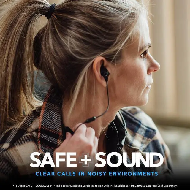 Alt view image 6 of 7 - Decibullz SAFE + SOUND Wireless Bluetooth Headphone Conversion Kit for Decibullz Custom Molded Earplugs, Comfortable Hearing Protection for Shooting, Hunting, Travel, Work, Concerts & More