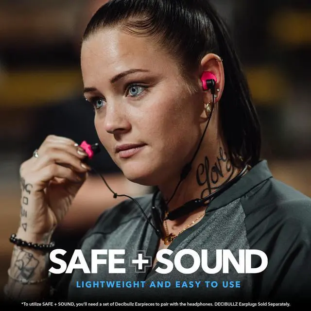 Alt view image 7 of 7 - Decibullz SAFE + SOUND Wireless Bluetooth Headphone Conversion Kit for Decibullz Custom Molded Earplugs, Comfortable Hearing Protection for Shooting, Hunting, Travel, Work, Concerts & More