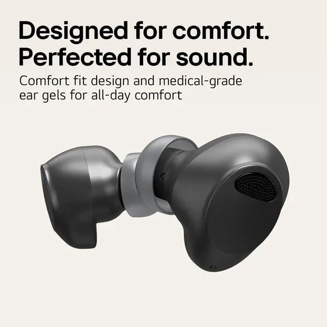 Alt view image 2 of 7 - LG Tone Free T80 Dolby Atmos True Wireless Earbuds with Adaptive Noise Cancelling, IPX4 Water Resistant, Up to 36 Hours of Battery Life, Black