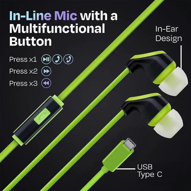 Alt view image 4 of 7 - 100 Pack Wired USB C Earbuds with Microphone, Type C In-Ear Headphones for Chromebooks, iPads with USB-C, MacBook, Android Tablets, Galaxy, Pixel, Classroom Bulk Headphones for Type C Devices