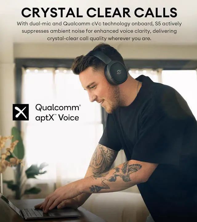 Alt view image 7 of 7 - Edifier STAX Spirit S5 Wireless Planar Magnetic Headphones, Snapdragon Sound, aptX Adaptive, Hi-Res Audio (LDAC LHDC), Bluetooth 5.4, Dual-Mic CVC Tech, 80H Playback & Fast Charging for Audiophiles