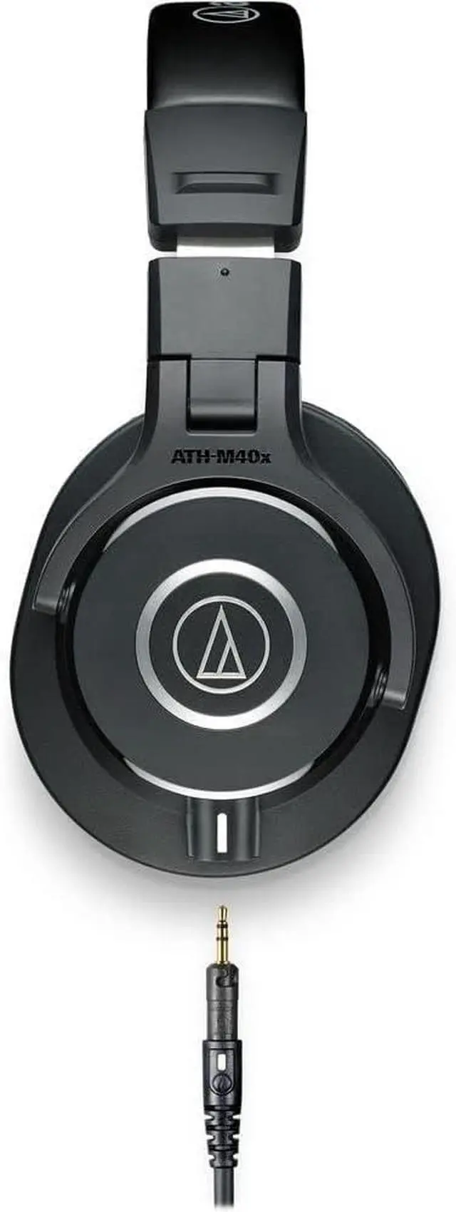 Alt view image 3 of 4 - Audio-Technica ATH-M40x Closed-Back Monitor Headphones (Black) + Microfiber Cleaning Cloth + Headphone Stand + Headphone CASE + Goby Labs Headphone Cleaner 4 fl oz