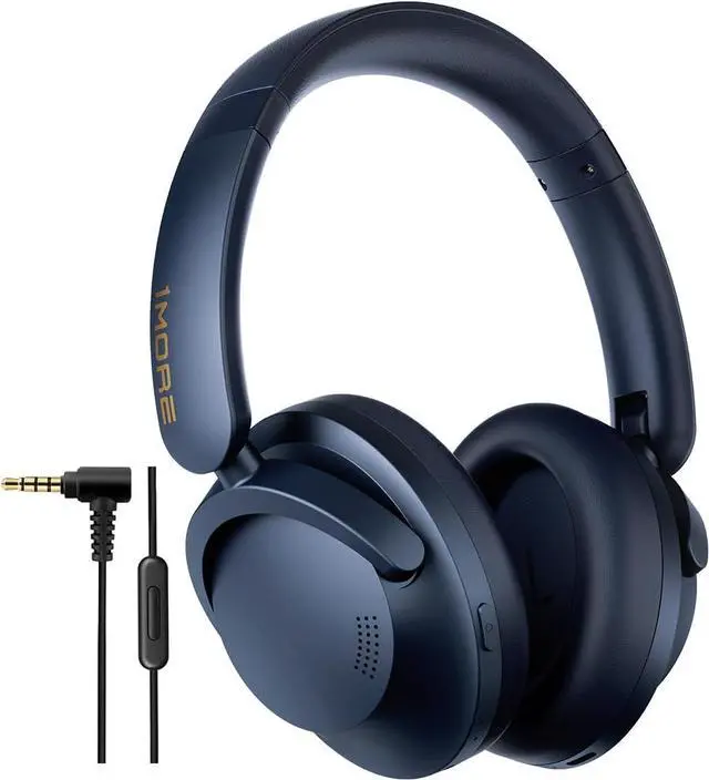 Main image of 1MORE SonoFlow Pro HQ51 Wireless Over-Ear Headphones, Reduce Noise by Up to 45dB, Hi-Res Audio, 100H Playtime, App Control, Bluetooth 5.4, AI Clear Calls, Ultra-Light Comfort for Travel Office, Blue