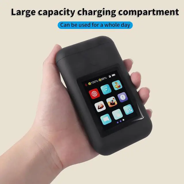 Alt view image 4 of 7 - Wireless Earbuds Bluetooth 5.3 Headphones,Long Playtime Ear Buds with Mic Waterproof in Ear Earphones Charging Case with Multi Functions LED Full Color Touch Screen for Android iOS Phones Sport,Black