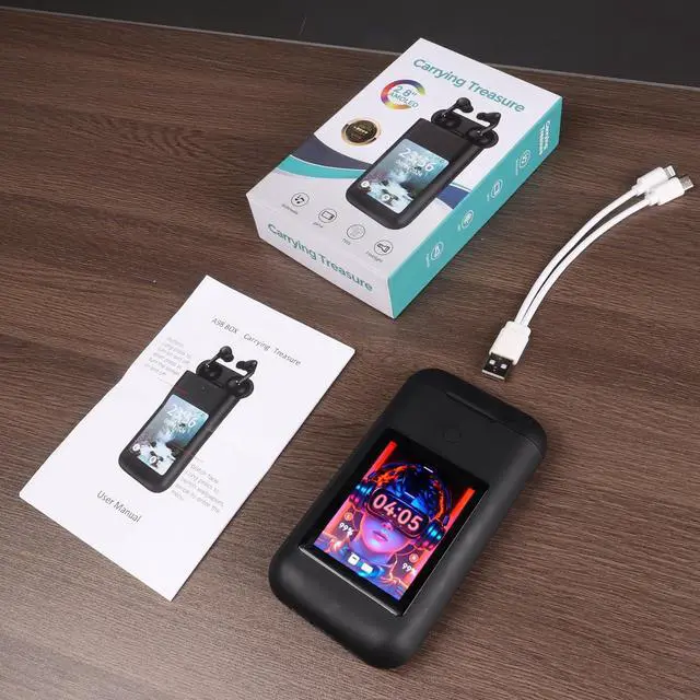 Alt view image 7 of 7 - Wireless Earbuds Bluetooth 5.3 Headphones,Long Playtime Ear Buds with Mic Waterproof in Ear Earphones Charging Case with Multi Functions LED Full Color Touch Screen for Android iOS Phones Sport,Black