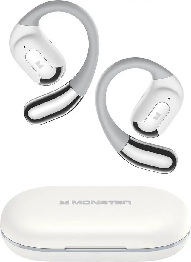 Main image of Monster Open Ear AC317 Headphones, Wireless Headphones with Stereo Sound, Bluetooth 5.4, 24H Playback, Crystal Clear Calls, Type-C Charging, Touch Control, Sweat Resistant Open Ear Wireless Earbuds