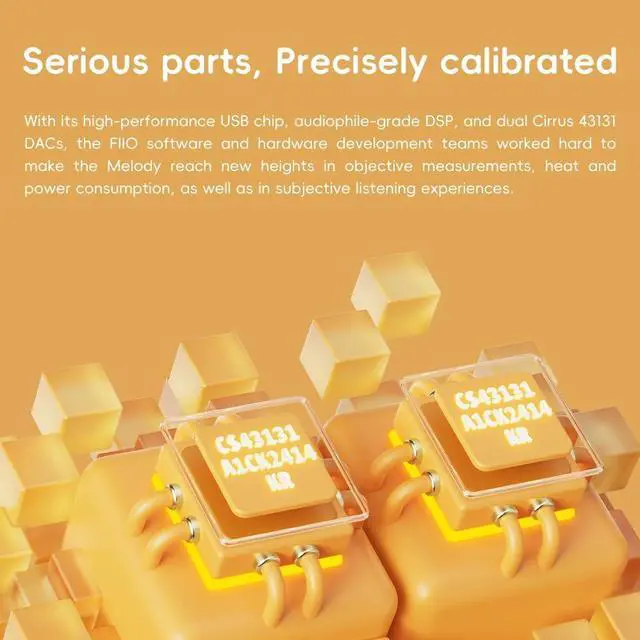 Alt view image 3 of 6 - FiiO/Snowsky Melody Headphone Amplifier Portable DAC with 4.4mm and 3.5mm Headphones Outputs Support DSD256, 10-Band PEQ for Android/iOS/Mac/Windows (Walnut)