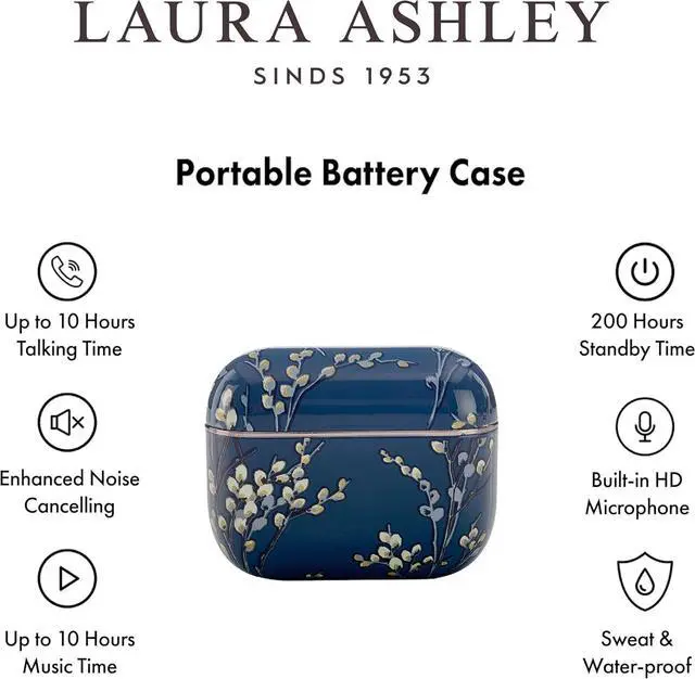 Alt view image 4 of 5 - Laura Ashley Skylark True Wireless Earbuds for iPhone & Android - (ENC) Enhanced Noise Cancelling Bluetooth Earbuds with Mic - Up to 45 Hours Battery Life 5.4 Bluetooth Ear Buds - in Ear Headphones