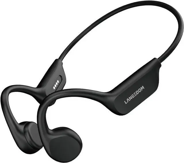 Main image of Langsdom BE17 Bone Conduction Headphones, Open-Ear, IPX8 Waterproof, 10 Hours Playtime, Bluetooth 5.4, 32GB Built-in Memory, Lightweight and Comfortable for Sports & Running