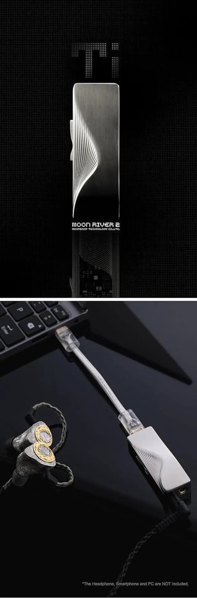 Alt view image 5 of 7 - MOONDROP Moonriver2 TI Portable DAC/AMP 3.5mm Single-Ended 4.4 Balanced DSD256 32Bit/384kHz moonriver 2 Headphone Amplifier