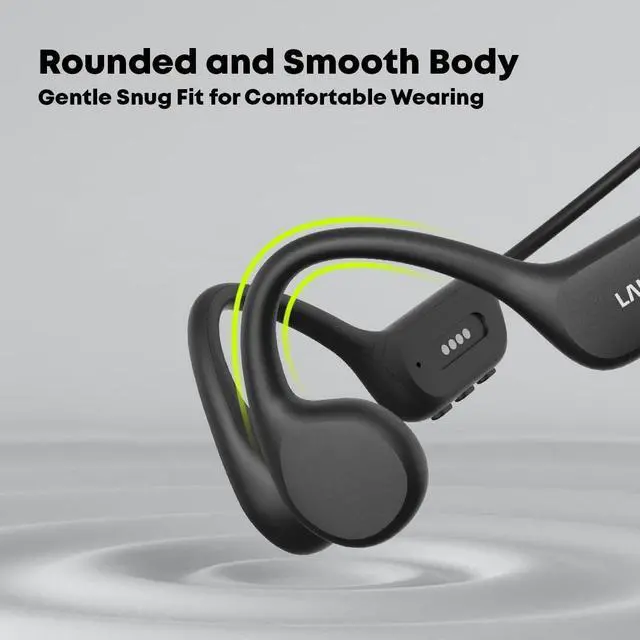 Alt view image 4 of 7 - Langsdom BE17 Bone Conduction Headphones, Open-Ear, IPX8 Waterproof, 10 Hours Playtime, Bluetooth 5.4, 32GB Built-in Memory, Lightweight and Comfortable for Sports & Running