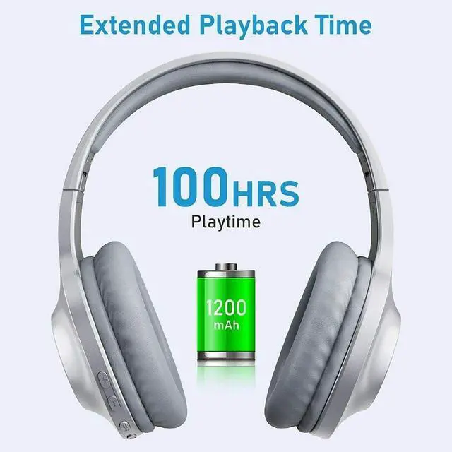 Alt view image 2 of 6 - Wireless Headphones Foldable Headset Compatible with Samsung Galaxy Z Flip7/Z Flip7 FE, w Mic Hands-Free Earphones Earbuds Over Ear