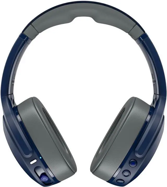 Main image of Skullcandy Crusher Evo Wireless Bluetooth Headphones with Multi-Sensory Bass, Noise Isolating Over-Ear Fit, Up to 40 Hours Battery, Microphone for iPhone Android - Blue/Grey
