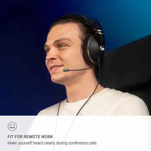 Alt view image 6 of 7 - MEZE AUDIO | 99 NEO & Boom Mic Headset | Wired Over-Ear Headphones with Boom Microphone and Self Adjustable Headband | Closed-Back Headset for Gaming | Remote Work | Audiophiles