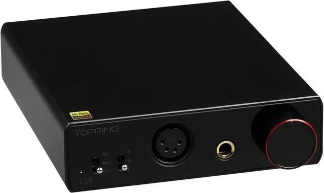 Alt view image 3 of 7 - TOPPING L50 NFCA Balanced Headphone Amplifier  145dB Dynamic Range, 0.00006% THD+N, RCA/TRS Input Pass Through, for IEMs & High-Impedance Headphones (Black)