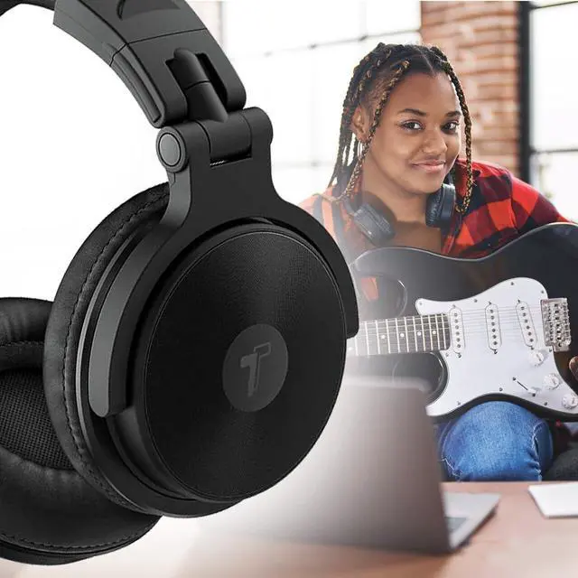 Alt view image 6 of 7 - ENCASED USB-C Over Ear Headphones Wired (V200 Pro) Closed Back Studio DJ Monitor Earphones, USB Type-C Connector with Mic, Volume Remote (50mm Neodymium Drivers)
