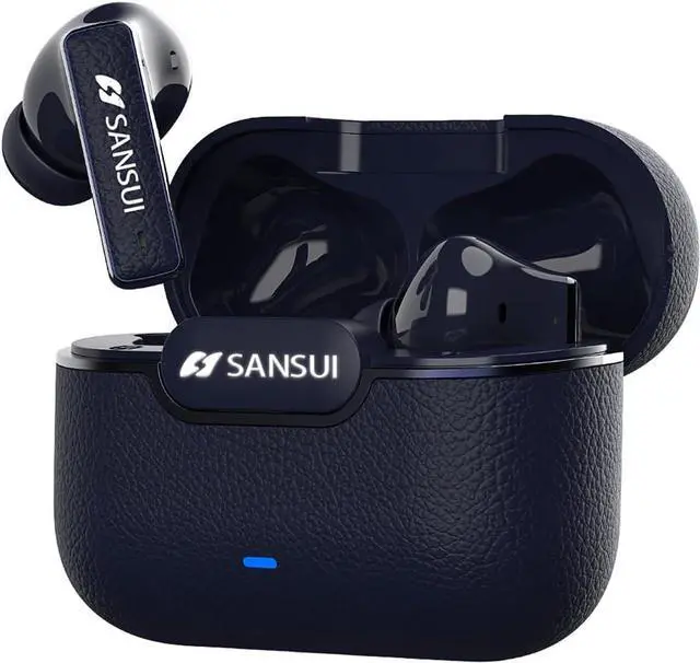 Main image of SANSUI Earbuds Wireless Bluetooth 5.4,ANC Noise Cancelling IPX4 Waterproof Stereo Headphones,up to 28 Hours of Battery Life,Deeper Bass,ENC Mics,W28, Secret Night Blue