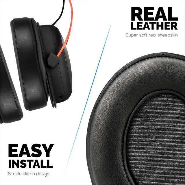 Alt view image 6 of 7 - Sheepskin Gel Earpads for HyperX Cloud 1, 2 Wireless, Core, Flight S, Alpha S Headsets & More, Soft Leather, Cooling Gel, Extra Comfort, Durable & Long Lasting by Brainwavz