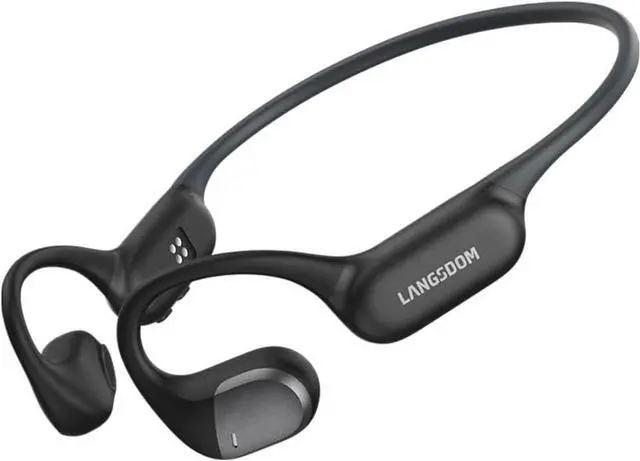 Main image of Langsdom Running Headphones AirWare Pro, Open Ear Lightweight Skin-Friendly Comfort, Superior Sound, IP67 Waterproof, Built-in 32GB MP3 Mode, 17.5Hrs Battery Life (Black)
