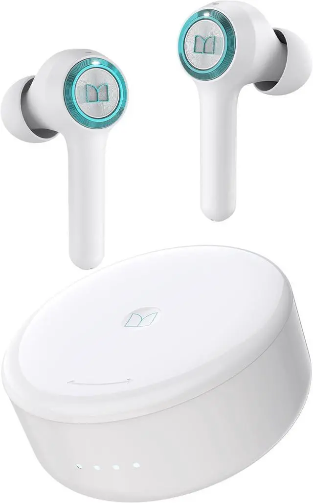 Main image of Monster Clarity 102 Plus Wireless Earbuds, Bluetooth Headphones with HiFi Stereo, 4 ENC Mic for Crystal Clear Call, 30H Playtime, Type-C Charging, IPX6 Waterproof in-Ear Ear Buds for Sports (White)