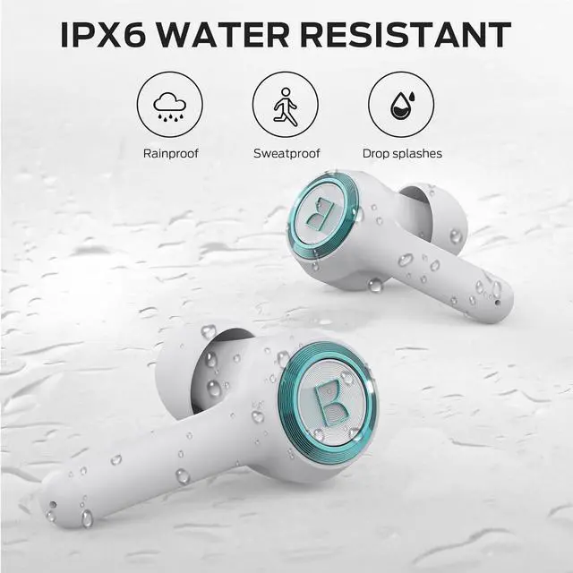 Alt view image 7 of 7 - Monster Clarity 102 Plus Wireless Earbuds, Bluetooth Headphones with HiFi Stereo, 4 ENC Mic for Crystal Clear Call, 30H Playtime, Type-C Charging, IPX6 Waterproof in-Ear Ear Buds for Sports (White)