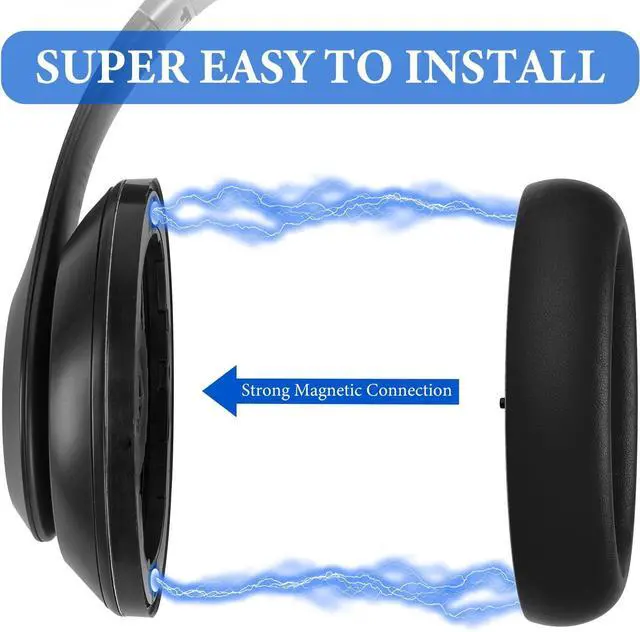 Alt view image 4 of 6 - Geekria SNAP Ear Pads Replacement Kit for Beats Studio Pro Headphones, Magnetic Easy Switch Ear Cushions, Exchange Earpads in Seconds, Repair Parts (Protein Leather+Velour, 2 Pairs)