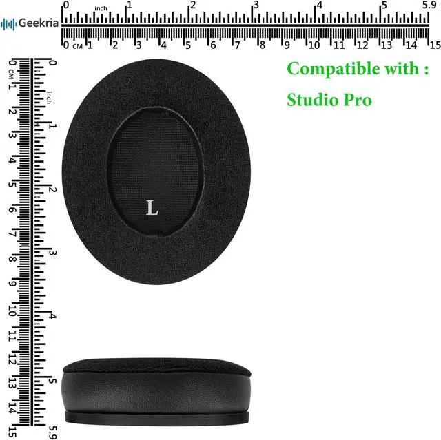 Alt view image 6 of 6 - Geekria SNAP Ear Pads Replacement Kit for Beats Studio Pro Headphones, Magnetic Easy Switch Ear Cushions, Exchange Earpads in Seconds, Repair Parts (Protein Leather+Velour, 2 Pairs)