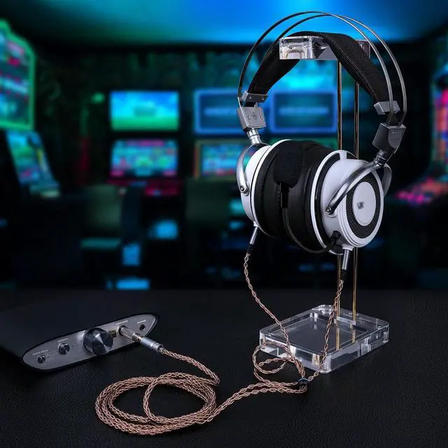Alt view image 5 of 6 - Geekria Apollo Single Crystal Copper Upgrade Audio Cable Compatible with VZR Model One Audiophile Gaming Headset, 3.5mm (1/8'') to Dual 3.5mm Replacement Headphones Cord (4.9 ft / 1.5 m)