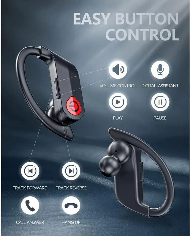 Alt view image 5 of 7 - TWS Headphones Wireless Earbuds Compatible with Samsung Galaxy Z Flip7/Z Flip7 FE, Earphones Ear Hook True Stereo Headset Hands-Free Mic