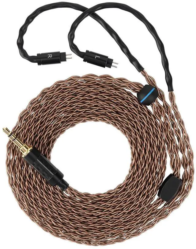 Alt view image 2 of 6 - GEEKRIA Apollo Single Crystal Copper Upgrade Audio Cable Compatible with Linsoul KZ ZS10 Pro, SIMGOT EM6L, 7Hz x Crinacle Zero:2, KZ ZAS 3.5mm to 0.78mm 2 Pin Replacement Cord (4.9ft / 1.5m)