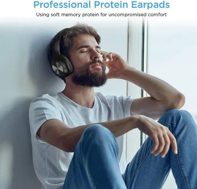 Alt view image 3 of 6 - Wireless Headphones Foldable Headset Compatible with Samsung Galaxy Tab Active5 Pro/XCover7 Pro, w Mic Hands-Free Earphones Earbuds Over Ear