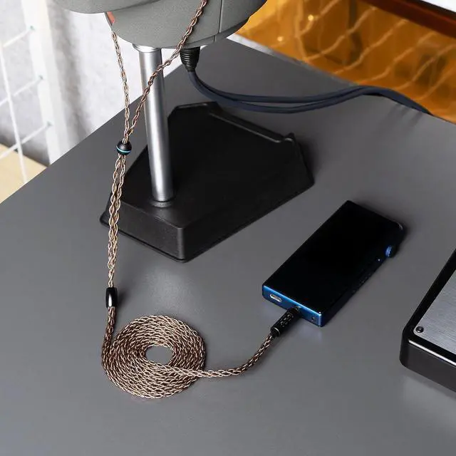 Alt view image 6 of 6 - GEEKRIA Apollo Single Crystal Copper Upgrade Audio Cable Compatible with Linsoul KZ ZS10 Pro, SIMGOT EM6L, 7Hz x Crinacle Zero:2, KZ ZAS 3.5mm to 0.78mm 2 Pin Replacement Cord (4.9ft / 1.5m)