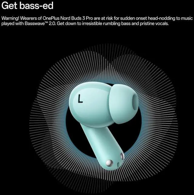 Alt view image 3 of 6 - OnePlus Nord Buds 3 Pro, Wireless Bluetooth Earbuds, Noise Canceling Earbuds, Deep Bass, Immersive Sound, Up to 44 Hour Playtime with Charging case, Soft Jade