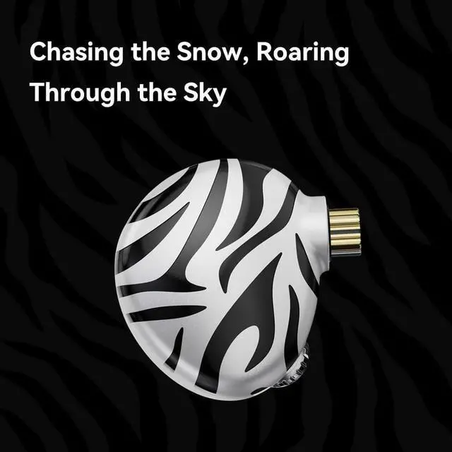 Alt view image 4 of 7 - Fanmusic TRN White Tiger Hybrid Dual Dynamic Driver+Planar Diaphragm 0.78 2Pin Headphones (no mic)